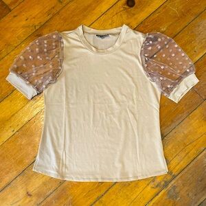 Allison Andrew’s Fashion/Mesh Sleeve tee
